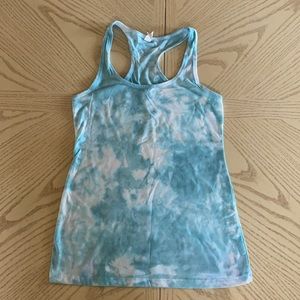 Light blue tie dye tank top